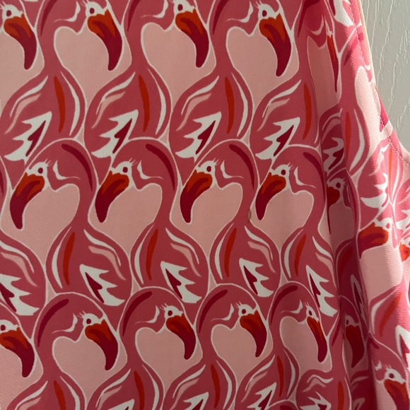 Versona Pink Flamingo Print Dress - Picture 3 of 4